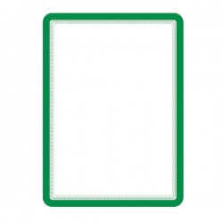 Buzunar magnetic pentru documente A4, cu rama color, 2 buc/set, DJOIS - rama verde