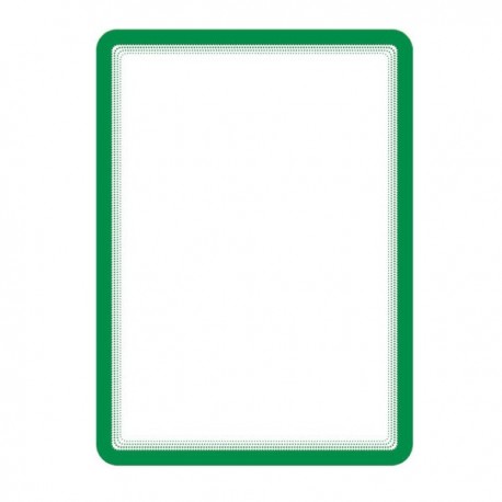 Buzunar magnetic pentru documente A4, cu rama color, 2 buc/set, DJOIS - rama verde