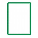 Buzunar magnetic pentru documente A4, cu rama color, 2 buc/set, DJOIS - rama verde