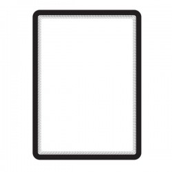 Buzunar magnetic pentru documente A4, cu rama color, 2 buc/set, DJOIS - rama neagra
