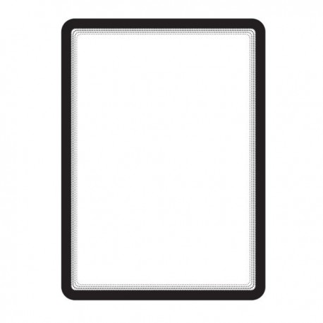 Buzunar magnetic pentru documente A4, cu rama color, 2 buc/set, DJOIS - rama neagra