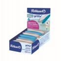 RADIERA GRIFFIX, CULORI ASORTATE ALB/ALBASTRU, PREZENTARE PE DISPLAY 20 BUC