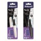 STILOU TWIST STRUCTURE PENITA M, GRIP ERGONOMIC, AMBIDEXTRU, 2 REZERVE ALBASTRE INCLUSE, 2 CULORI ALB/NEGRU, BLISTER