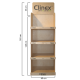 CLINEX Display de podea, din lemn, 68x183cm