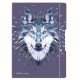 CAIET MY.BOOK FLEX A4 2X40F DICTANDO+PATRATELE MOTIV WILD ANIMALS WOLF
