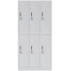 Vestiar metalic Premium 6 usi (3x2) 900x450x1800 mm (LxlxH), Neasamblat, PLUS