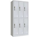 Vestiar metalic Premium 6 usi (3x2) 900x450x1800 mm (LxlxH), Neasamblat, PLUS