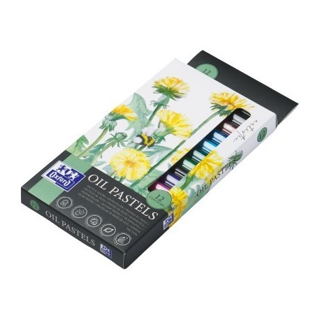 CREIOANE CERATE OXFORD OIL PASTELS, SET 12 CULORI, COLECTIA ARTISTIC