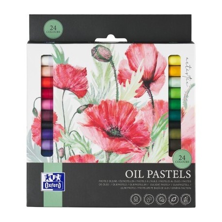 CREIOANE CERATE OXFORD OIL PASTELS, SET 24 CULORI, COLECTIA ARTISTIC