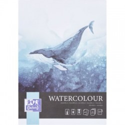 BLOC DESEN OXFORD WATERCOLOUR A4, 20 FILE, HARTIE 300G/MP, LIPIT 4 LATURI, FSCÂ® MIX70%, COLECTIA ARTISTIC