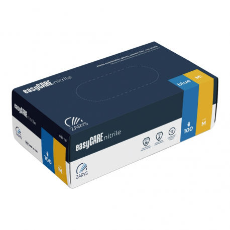 Manusi nitril Easy Care, unica folosinta, 100 buc/cutie - albastre - marime XL