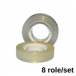 Banda adeziva 18mm x 33 m, 40 microni, ambalata individual, Optima - transparent