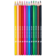 CREIOANE COLORATE OXFORD, VARF 3MM, TRIUNGHIULARE, SET 12 + ASCUTITOARE, IN CUTIE DE CARTON