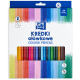 CREIOANE COLORATE OXFORD, VARF 3MM, TRIUNGHIULARE, SET 24 + ASCUTITOARE, INCLUDE AURIU, IN CUTIE DE CARTON