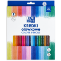 CREIOANE COLORATE OXFORD, VARF 3MM, TRIUNGHIULARE, SET 24 + ASCUTITOARE, INCLUDE AURIU, IN CUTIE DE CARTON