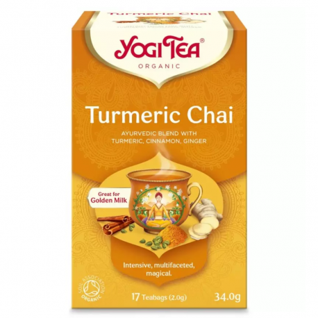 Ceai bio cu Turmeric (Curcuma), 17 pliculete a 34 g Yogi Tea