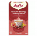 Ceai bio Energie Pozitiva Merisor si Hibiscus, 17 pliculete a 30.6 g Yogi Tea