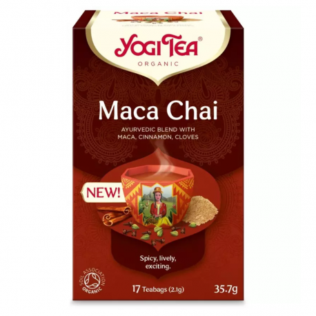Ceai bio Maca Chai, 17 pliculete a 2,1 g (35,7 g) Yogi Tea