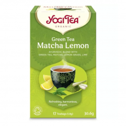 Ceai bio Verde cu Matcha si Lamaie, 17 pliculete a 30.6g Yogi Tea