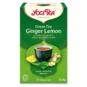 Ceai bio Verde, Ghimbir si Lamaie, 17 pliculete a 30.6 g Yogi Tea