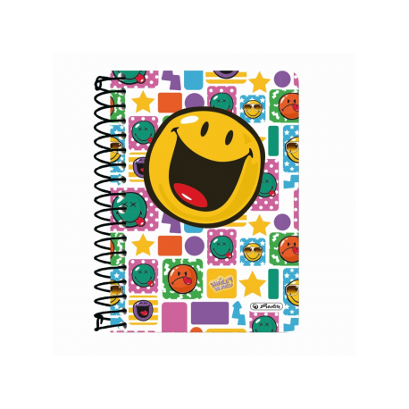CAIET A6 200F SPIRALA PATRATELE SMILEY WORLD HAPPY