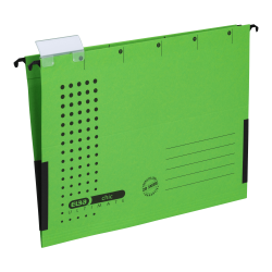 DOSAR SUSPENDAT CU BURDUF ELBA ULTIMATE A4, CARTON 240G/MP, BLUE ANGEL, CAPACITATE 330 FILE, PORTETICHETA, CULOARE VERDE