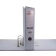 Biblioraft A4, plastifiat PP/paper, margine metalica, 75 mm, Optima Classic - alb