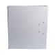 Biblioraft A4, plastifiat PP/paper, margine metalica, 75 mm, Optima Classic - alb