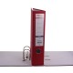 Biblioraft A4, plastifiat PP/paper, margine metalica, 75 mm, Optima Classic - rosu