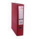 Biblioraft A4, plastifiat PP/paper, margine metalica, 75 mm, Optima Classic - rosu