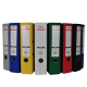 Biblioraft A4, plastifiat PP/paper, margine metalica, 75 mm, Optima Classic - bleumarin