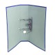 Biblioraft A4, plastifiat PP/paper, margine metalica, 75 mm, Optima Classic - bleumarin