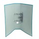 Biblioraft A4, plastifiat PP/paper, margine metalica, 75 mm, Optima Classic - turcoaz