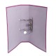 Biblioraft A4, plastifiat PP/paper, margine metalica, 75 mm, Optima Classic - rose