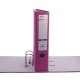 Biblioraft A4, plastifiat PP/paper, margine metalica, 75 mm, Optima Classic - rose