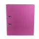 Biblioraft A4, plastifiat PP/paper, margine metalica, 75 mm, Optima Classic - rose