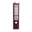 Biblioraft A4, plastifiat PP/paper, margine metalica, 75 mm, Optima Classic - visiniu