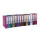 Biblioraft A4, plastifiat PP/paper, margine metalica, 75 mm, Optima Classic - visiniu