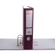 Biblioraft A4, plastifiat PP/paper, margine metalica, 75 mm, Optima Classic - visiniu