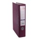 Biblioraft A4, plastifiat PP/paper, margine metalica, 75 mm, Optima Classic - visiniu