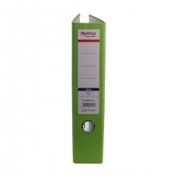 Biblioraft A4, plastifiat PP/paper, margine metalica, 75 mm, Optima Classic - verde deschis