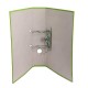 Biblioraft A4, plastifiat PP/paper, margine metalica, 75 mm, Optima Classic - verde deschis