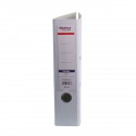 Biblioraft A4, plastifiat PP/PP, margine metalica, 75 mm, Optima Premium - alb