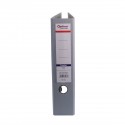 Biblioraft A4, plastifiat PP/PP, margine metalica, 75 mm, Optima Premium - gri