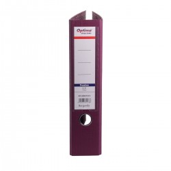 Biblioraft A4, plastifiat PP/PP, margine metalica, 75 mm, Optima Premium - visiniu