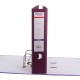 Biblioraft A4, plastifiat PP/PP, margine metalica, 75 mm, Optima Premium - visiniu
