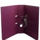 Biblioraft A4, plastifiat PP/PP, margine metalica, 75 mm, Optima Premium - visiniu