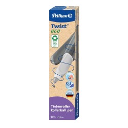 ROLLER TWIST ECO, GRIP ERGONOMIC, AMBIDEXTRU, 1 REZERVA ALBASTRA INCLUSA, CULOARE GRI DESCHIS, IN CUTIE DE CARTON