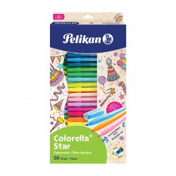 CARIOCA COLORELLA STAR C302, SET 50 CULORI, INCLUDE 3 NEON, 10 PASTEL, BLISTER