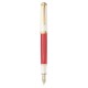 STILOU SOUVERAN M600 EDITIE SPECIALA RED-WHITE, PENITA EF AUR 14K, ACCESORII PLACATE CU PALADIU, CORP ROSU-ALB, CUTIE CADOU
